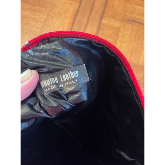 Vintage 1990’s red leather clutch - Picture 5 of 5